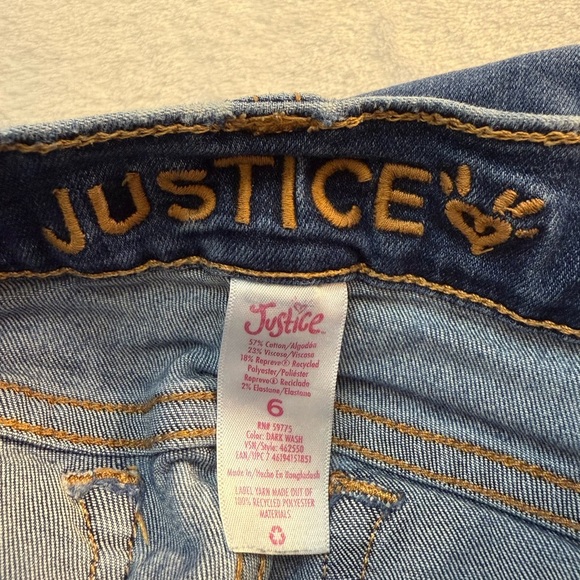 Justice Distressed Girls Jeggings Size 6 - Picture 7 of 7